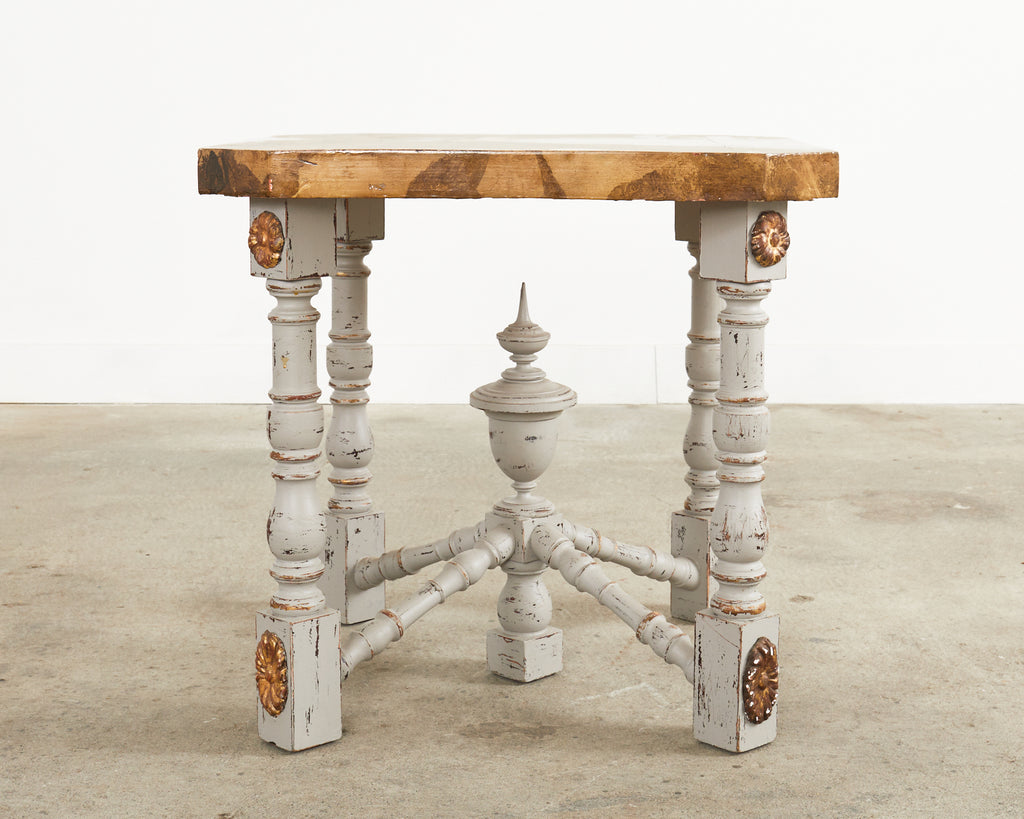 Louis XIV Style Center Table Painted by Artist Ira Yeager
