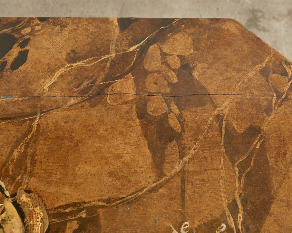 Louis XIV Style Center Table Painted by Artist Ira Yeager