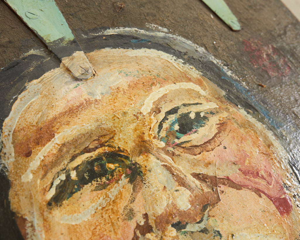 WWI Era Military Trunk Painted by Artist Ira Yeager