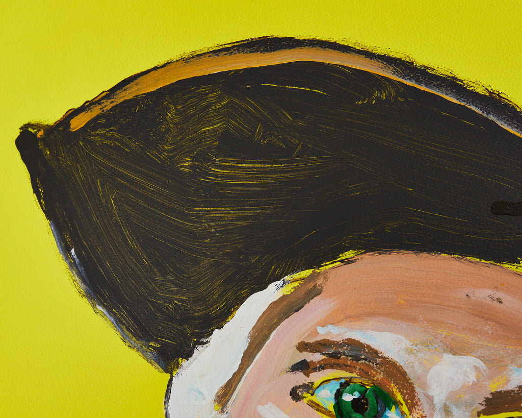 Fauteuil a la Reine avec Oreilles Painted Wingback Chair by Ira Yeager