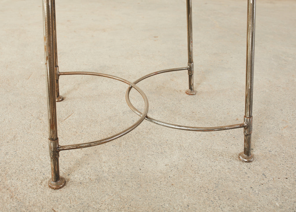 Set of Eight Metal Garden Dining Armchairs by Arhaus