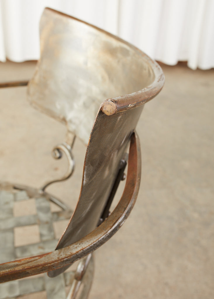 Set of Eight Metal Garden Dining Armchairs by Arhaus