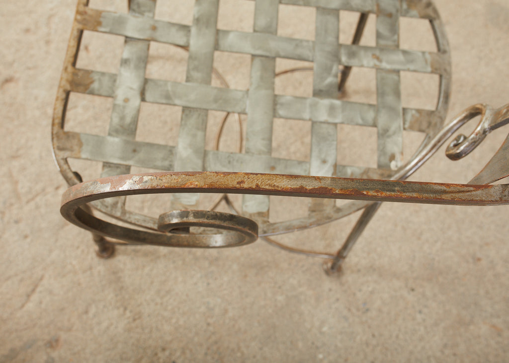 Set of Eight Metal Garden Dining Armchairs by Arhaus