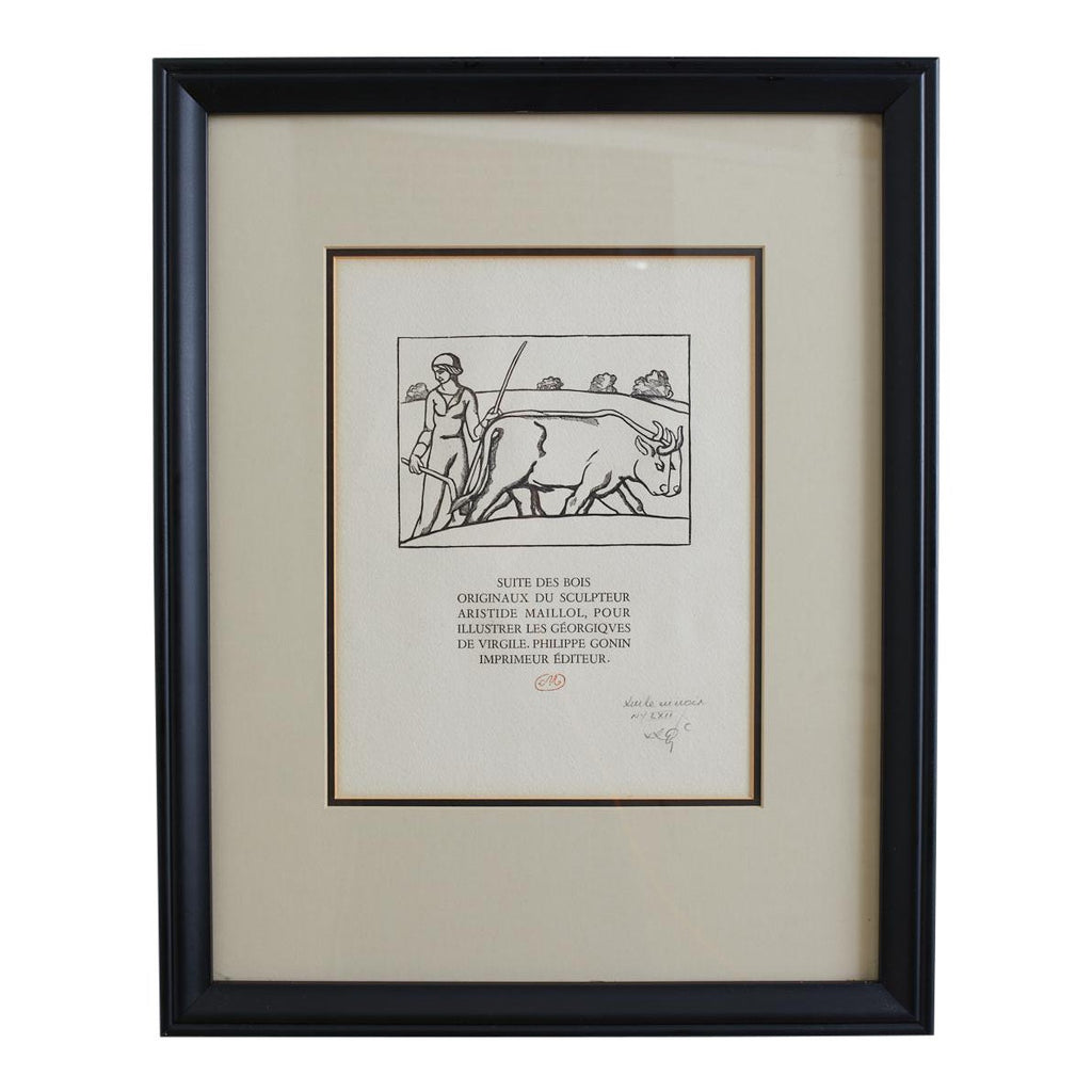 Woodcut Etching from Georgics by Virgil