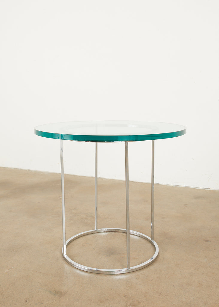 Pair of Milo Baughman Attributed Thin Line Chrome Drink Tables