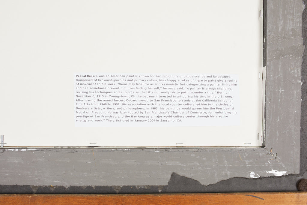 Pascal Cucaro Oil Canvas Mid-Century Painting