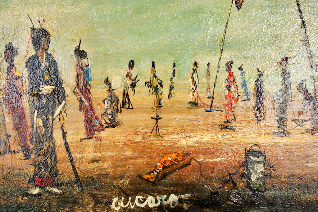 Pascal Cucaro Oil Canvas Mid-Century Painting