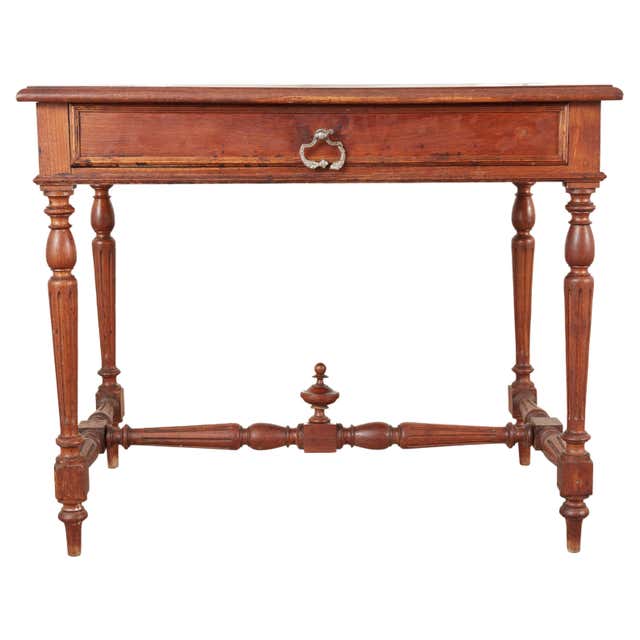 19th Century French Provincial Fruitwood Writing Table Desk