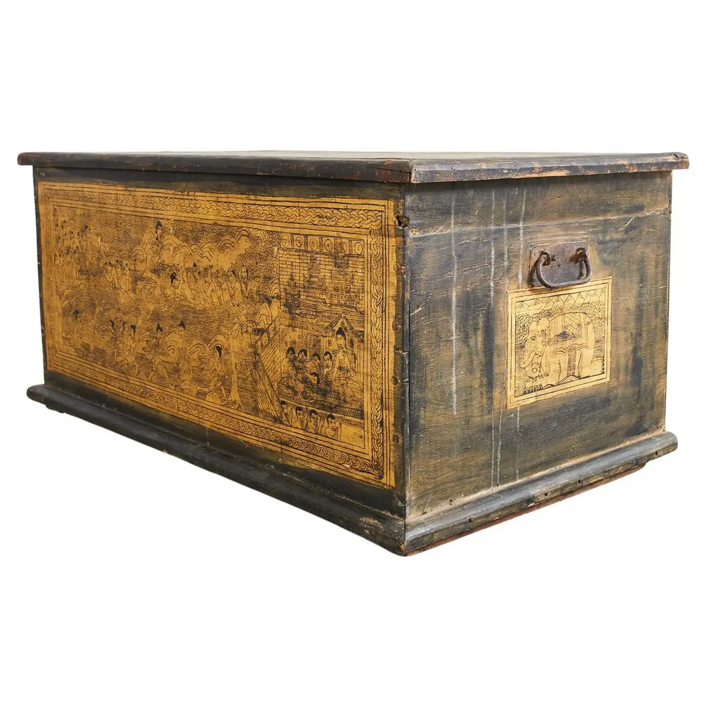 19th Century Burmese Gilded Chest or Trunk Table