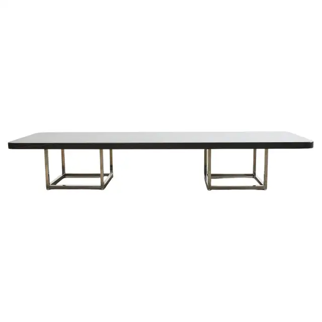 Modern Style Black Granite Coffee Cocktail Table