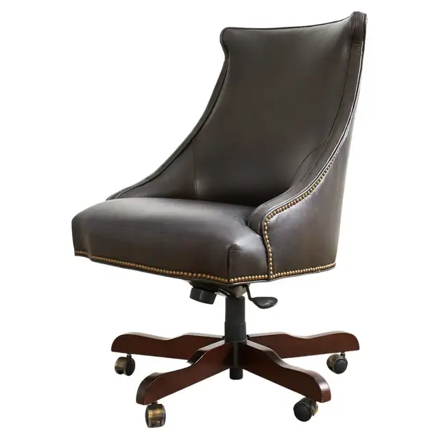 Regency Style Leather Executive Office Chair by Century