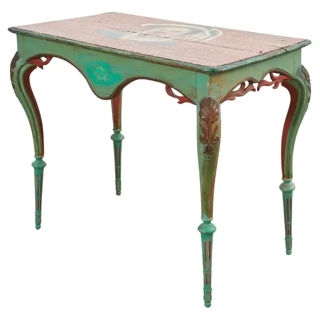 Louis XV Painted Entry Foyer Console Table by Ira Yeager