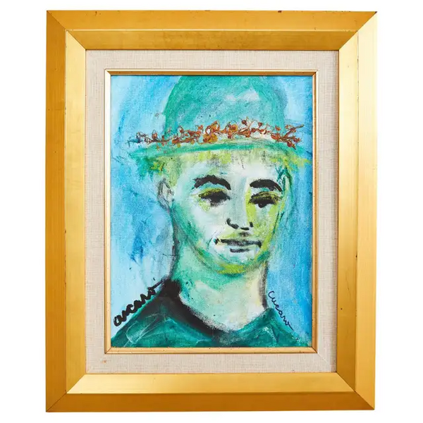 Pascal Cucaro, 1915-2003 Boy Wearing Hat Painting – Erin Lane Estate