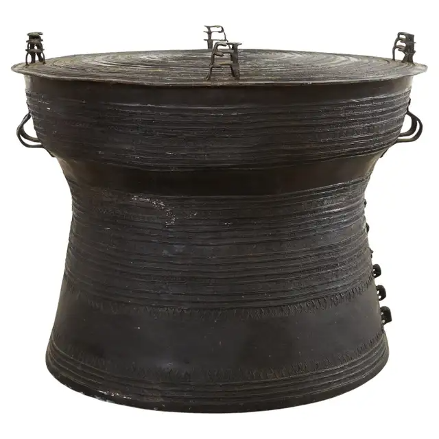 Southeast Asian Bronze Rain Drum or Drinks Table