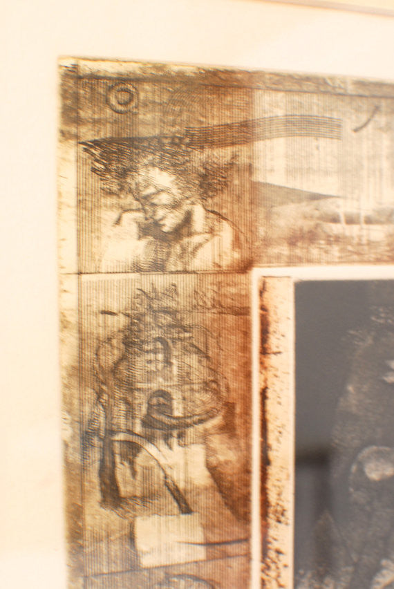 Ruslan Kotev Etching "Casual Look Upwards"