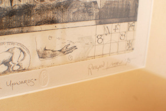 Ruslan Kotev Etching "Casual Look Upwards"