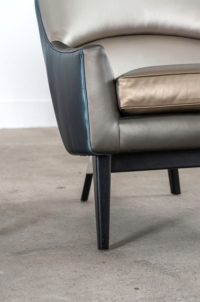 Pair of Jen Risom for Ralph Pucci Metallic Space Age A-Chairs