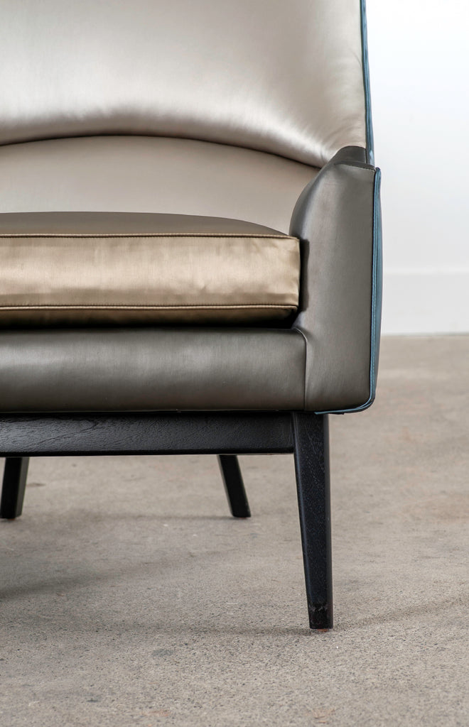 Pair of Jen Risom for Ralph Pucci Metallic Space Age A-Chairs