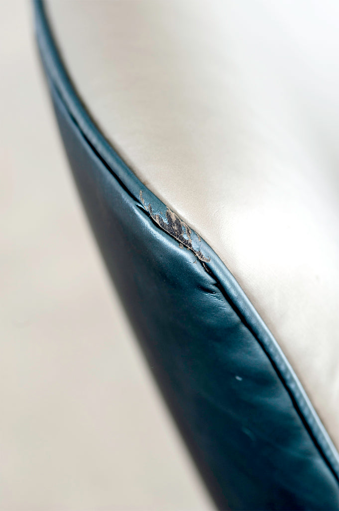 Pair of Jen Risom for Ralph Pucci Metallic Space Age A-Chairs