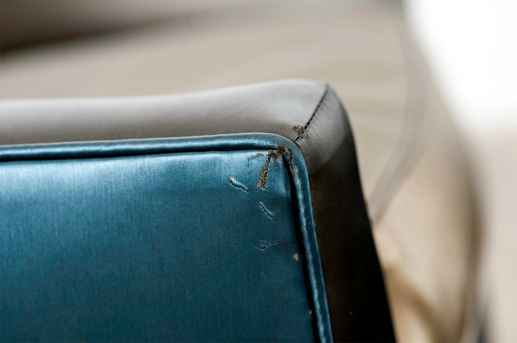 Pair of Jen Risom for Ralph Pucci Metallic Space Age A-Chairs