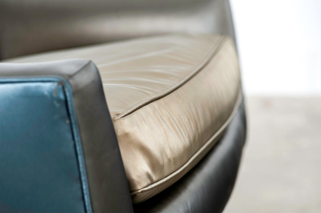 Pair of Jen Risom for Ralph Pucci Metallic Space Age A-Chairs