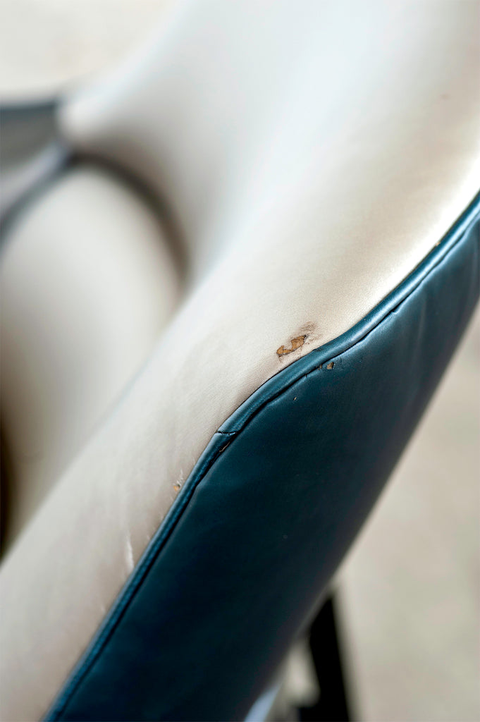 Pair of Jen Risom for Ralph Pucci Metallic Space Age A-Chairs