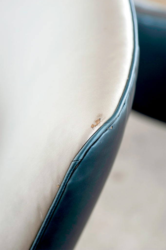 Pair of Jen Risom for Ralph Pucci Metallic Space Age A-Chairs