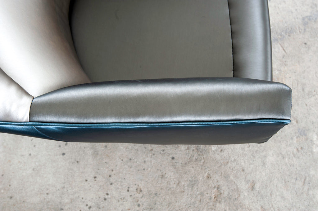 Pair of Jen Risom for Ralph Pucci Metallic Space Age A-Chairs