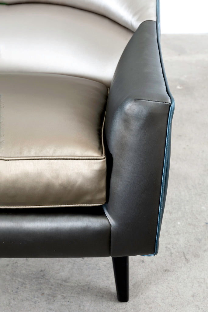 Pair of Jen Risom for Ralph Pucci Metallic Space Age A-Chairs