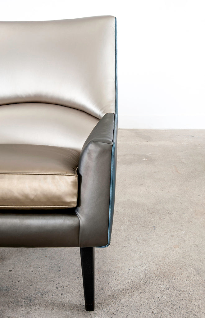 Pair of Jen Risom for Ralph Pucci Metallic Space Age A-Chairs