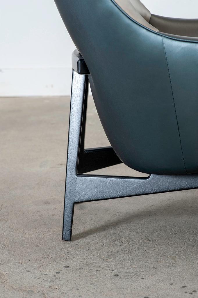 Pair of Jen Risom for Ralph Pucci Metallic Space Age A-Chairs