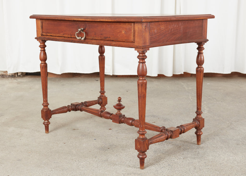 19th Century French Provincial Fruitwood Writing Table Desk