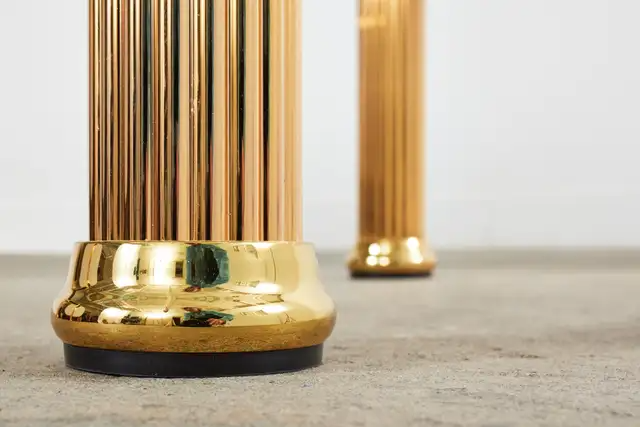 Neoclassical Style Gilded Metal Dining Table After Versace