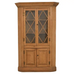 Country English Provincial Pine Glazed Corner Cabinet Bookcase