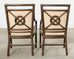 Set of Ten McGuire Bronzed Rattan Target Dining Chairs