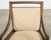 Set of Ten McGuire Bronzed Rattan Target Dining Chairs