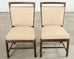 Set of Ten McGuire Bronzed Rattan Target Dining Chairs