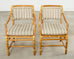 Set of Ten McGuire Rattan X-Back Dining Chairs