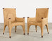 Set of Ten Bill Sofield McGuire Danish Cord Cocoon Dining Chairs