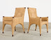 Set of Ten Bill Sofield McGuire Danish Cord Cocoon Dining Chairs