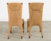 Set of Ten Bill Sofield McGuire Danish Cord Cocoon Dining Chairs