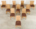 Set of Ten Bill Sofield McGuire Danish Cord Cocoon Dining Chairs