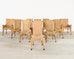 Set of Ten Bill Sofield McGuire Danish Cord Cocoon Dining Chairs