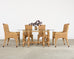 Set of Ten Bill Sofield McGuire Danish Cord Cocoon Dining Chairs