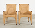 Set of Ten Bill Sofield McGuire Danish Cord Cocoon Dining Chairs