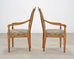 Set of Ten Minton-Spidell Rizzoli Regency Style Dining Armchairs