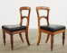 Set of Twelve William IV Mahogany Leather Dining Chairs