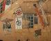 19th Century Japanese Meiji Four Panel Screen Festival Scenes