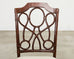 Set of Eighteen Organic Modern Rattan Leather Dining Chairs