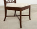 Set of Eighteen Organic Modern Rattan Leather Dining Chairs